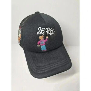 26 Red 26red Brand "Twenty Six Red" Graffiti Cat SnapBack Skate Trucker Hat